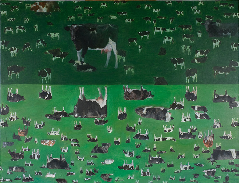 KROWY 2, 2009/12, akryl na płótnie, 140 x 170 cm