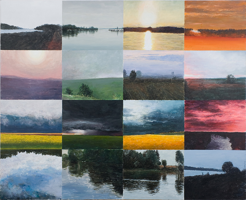 MODUŁY 1, 2012/13, akryl na płótnie, 130 x 160 cm