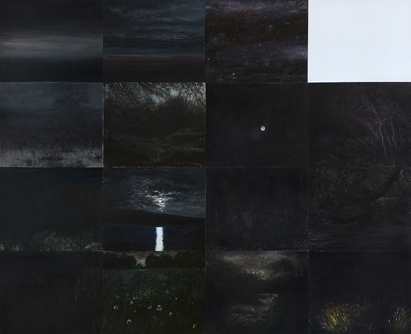 MODUŁY 4, 2014, akryl na płótnie, 130 x 160 cm