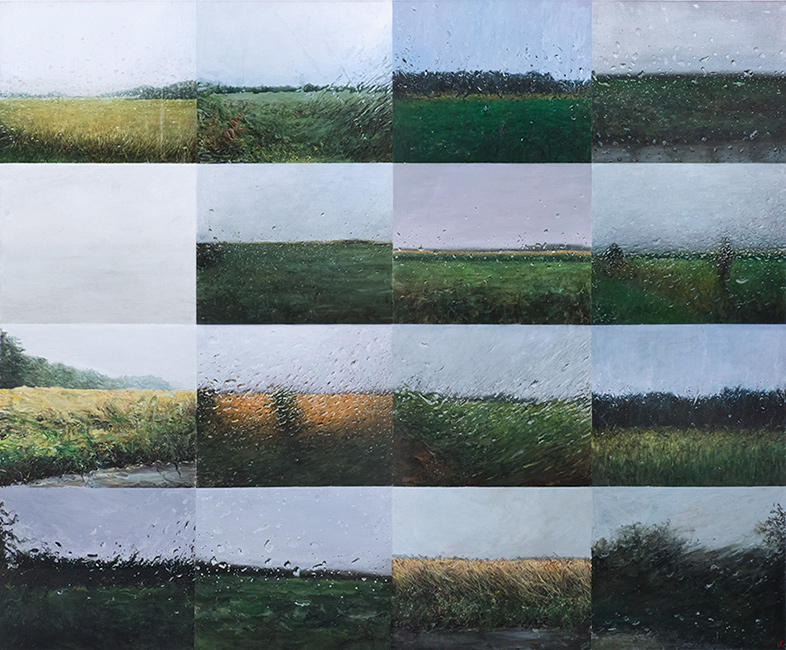 MODUŁY 5, 2015/18, akryl na płótnie, 130 x 160 cm