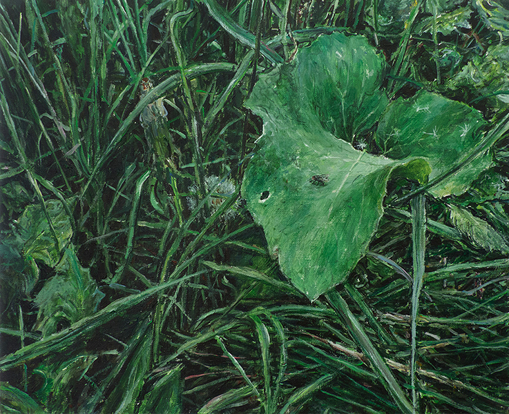 TRAWA 11, 2015, akryl na płótnie, 32,5 x 40 cm