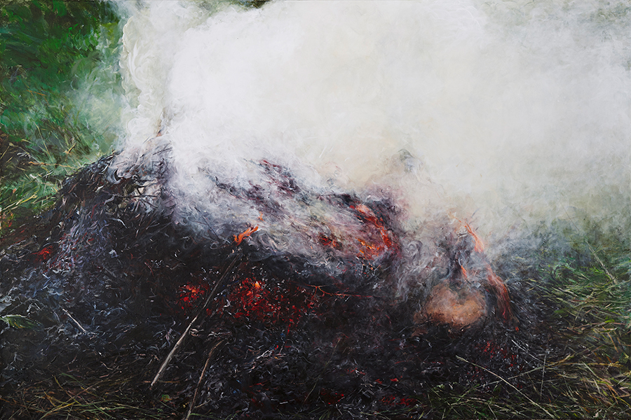 DYM 3, 2014, akryl na płótnie, 100 x 150 cm