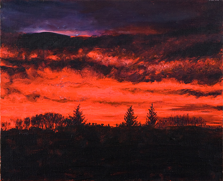 M 3, 2013, akryl na płótnie, 32,5 x 40 cm