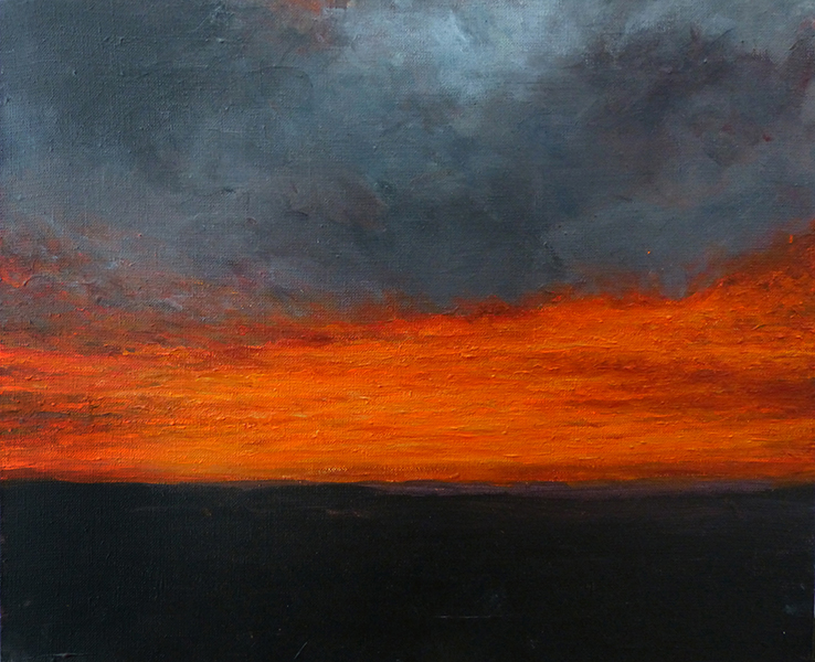 M 7, 2015, akryl na płótnie, 32,5 x 40 cm