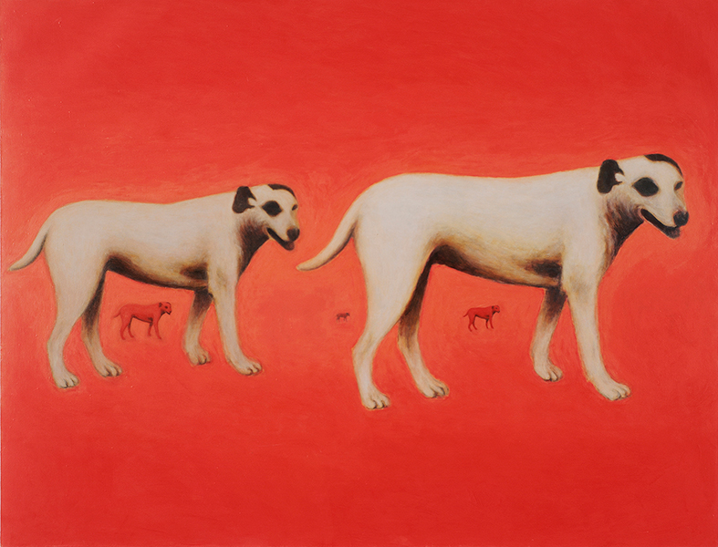 KRÓTKI SEN, 2006, akryl na płótnie, 130 x 170 cm