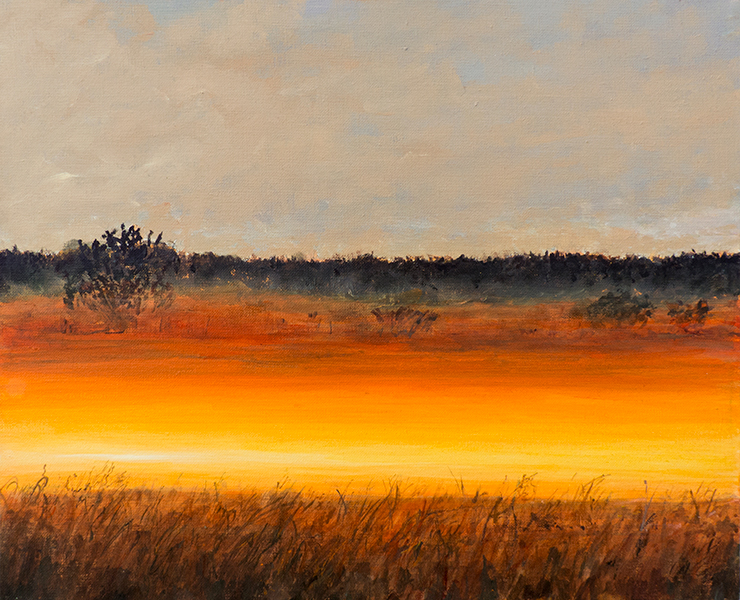 M 18, 2018, akryl na płótnie, 32,5 x 40 cm