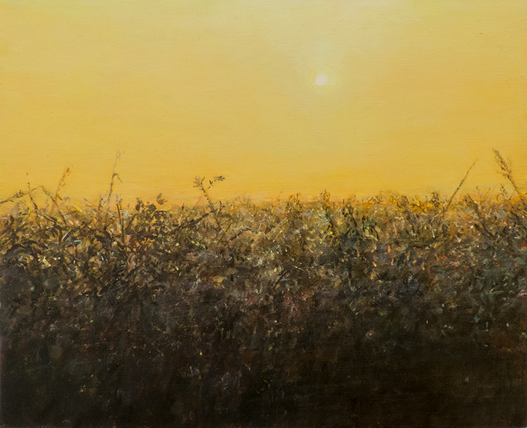 M 19, 2018, akryl na płótnie, 32,5 x 40 cm