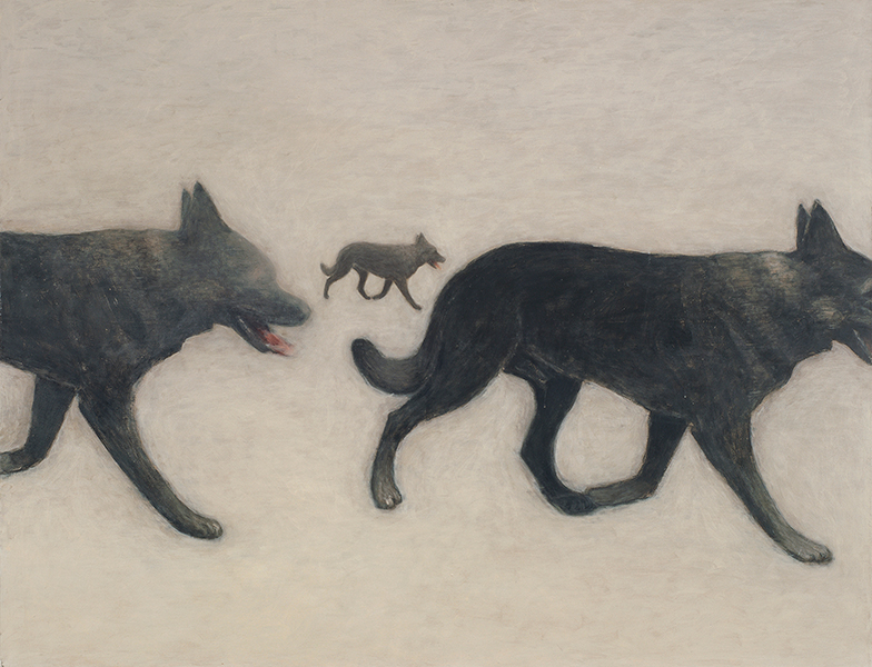 KRÓTKI SEN, 1996, akryl na płótnie, 130 x 170 cm