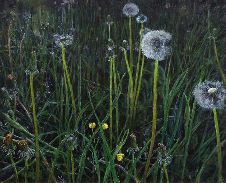 ŁĄKA 10, 2020, akryl na płótnie, 32,5x40 cm