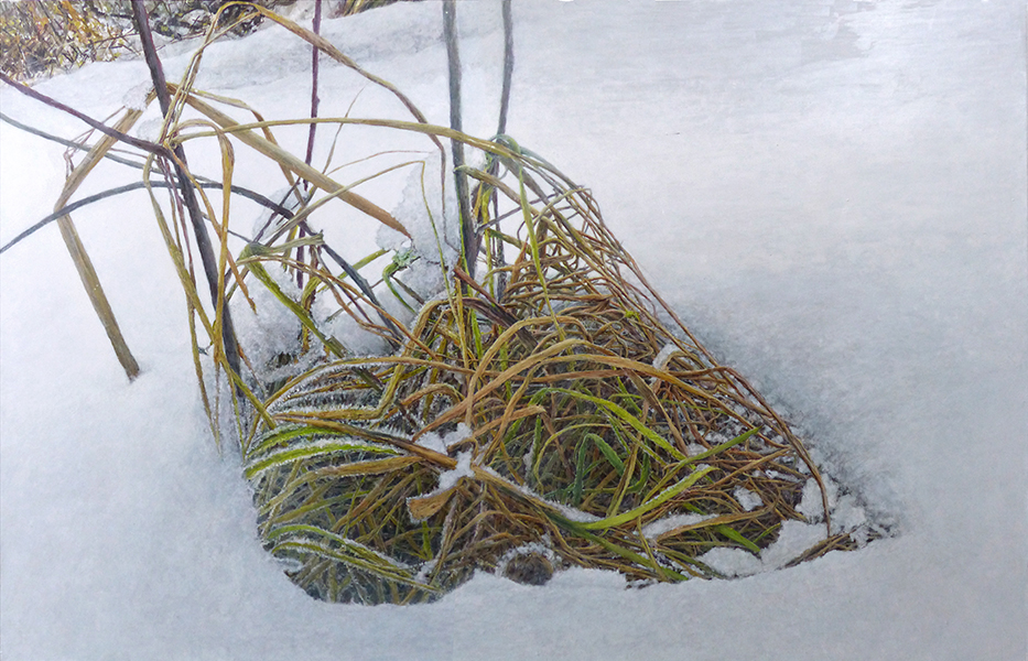 TRAWA 29, 2018/2023, akryl na płótnie, 100 x 150 cm