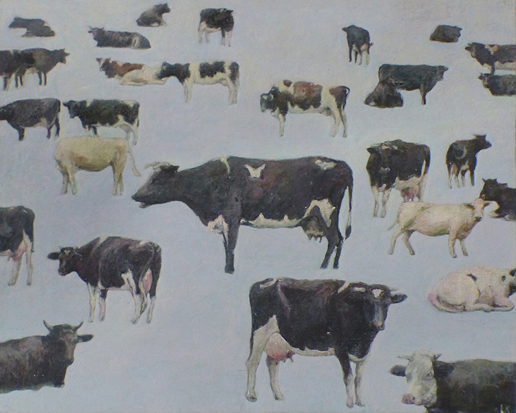 THE COWES 3, 2019/2024, acrylic on canvas, 32.5×40 cm